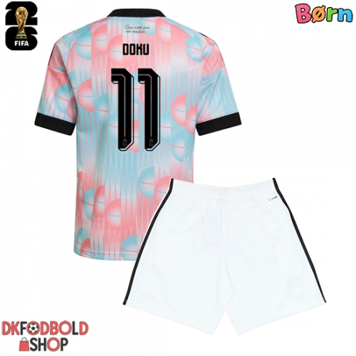 Belgien Jeremy Doku #11 Udebanesæt Børn VM 2026 Kort ærmer (+ korte bukser)